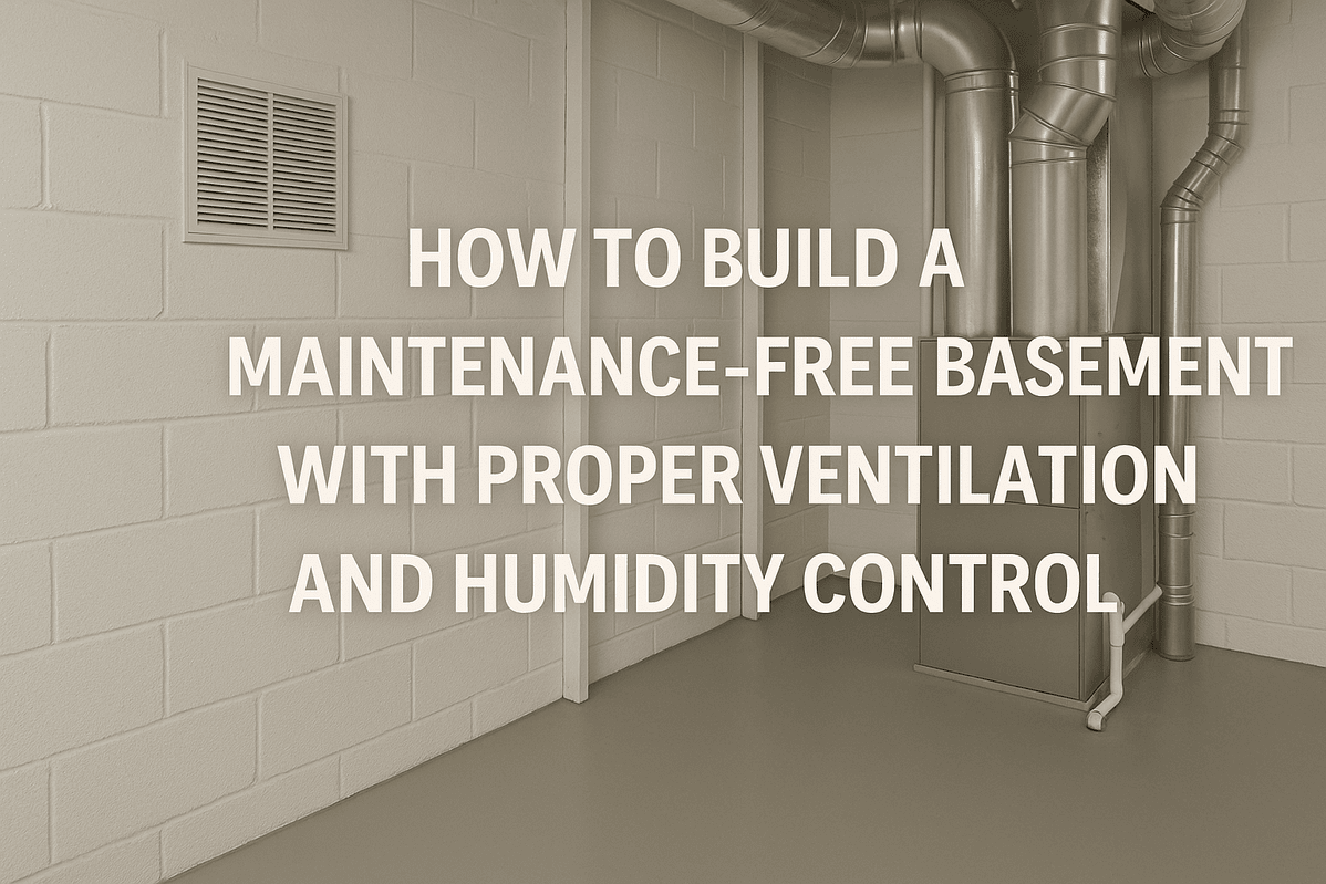 Maintenance-Free Basement With Smart Ventilation